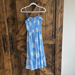 Blue Floral Kids Dress